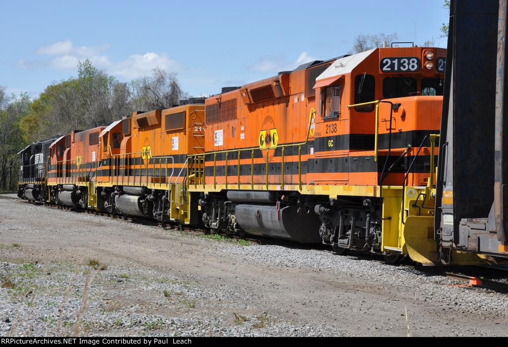 Local waits to depart the yard